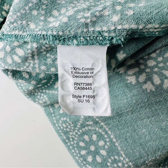 Madewell Beach Womens Medium Teal Floral V Neck Lightweight Breezy Romper NWT - Picture 9 of 15